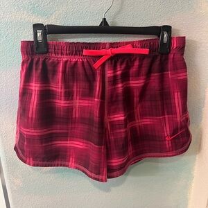 Nike Dri-Fit Red & Pink Patterned Workout Shorts